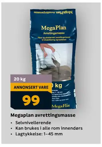 Megaflis Megaplan avrettingsmasse tilbud