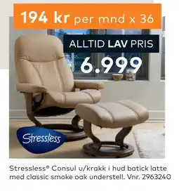 Skeidar Stressless Consul u/krakk tilbud