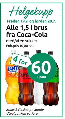 Joker Alle 1,5 l brus fra Coca-Cola tilbud