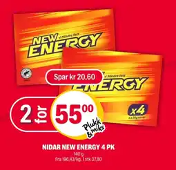 Coop Extra New energy sjokoladebar tilbud