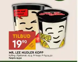 Coop Mega Mr lee nudler med kjøtt tilbud