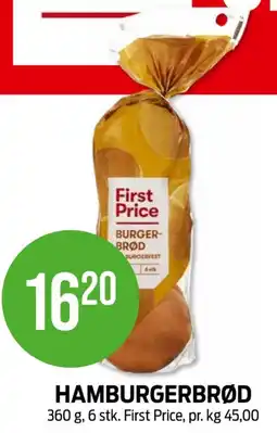 Kiwi First price hamburgerbrød tilbud