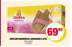 Coop Extra Sandwich jordbær issnack tilbud