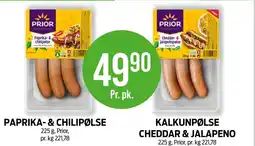 Kiwi Prior cheddar & jalapenopølse kalkun tilbud