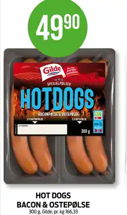 Kiwi Gilde hotdogs bacon & ostepølse tilbud