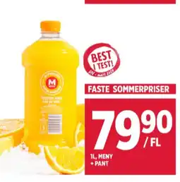 Meny Meny appelsinjuice tilbud