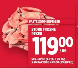 Meny Ukjent reker tilbud