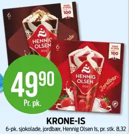 Kiwi Hennig-olsen isvafler jordbær tilbud