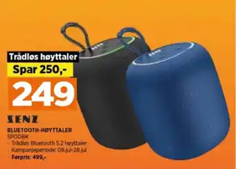 POWER BLUETOOTH-HØYTTALER SPODBK tilbud