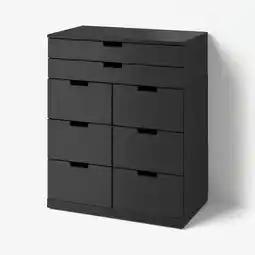 IKEA Nordli Kommode med 8 skuffer, antrasitt, 80x99 cm tilbud