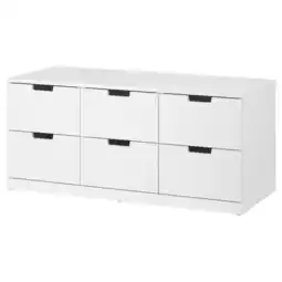IKEA Nordli Kommode 6 skuffer, hvit, 120x54 cm tilbud