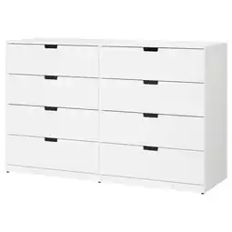 IKEA Nordli Kommode med 8 skuffer, hvit, 160x99 cm tilbud