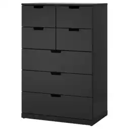 IKEA Nordli Kommode med 7 skuffer, antrasitt, 80x122 cm tilbud