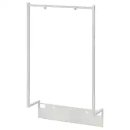 IKEA Nordli Påbyggingsgarderobestang, hvit, 80x115 cm tilbud