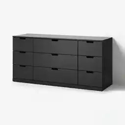 IKEA Nordli Kommode med 9 skuffer, antrasitt, 160x76 cm tilbud
