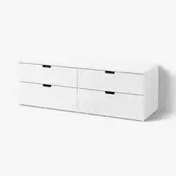 IKEA Nordli Kommode 4 skuffer, hvit, 160x54 cm tilbud