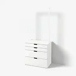 IKEA Nordli Kommode 4 skuffer, hvit, 80x192 cm tilbud