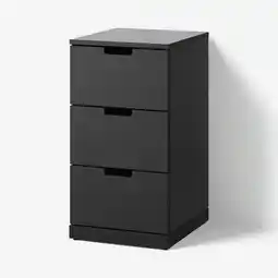 IKEA Nordli Kommode med 3 skuffer, antrasitt, 40x76 cm tilbud
