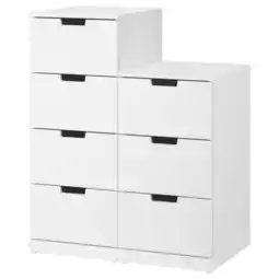IKEA Nordli Kommode med 7 skuffer, hvit, 80x99 cm tilbud