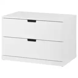 IKEA Nordli Kommode med 2 skuffer, hvit, 80x54 cm tilbud