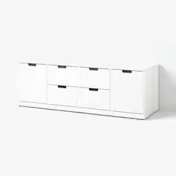 IKEA Nordli Kommode 6 skuffer, hvit, 160x54 cm tilbud