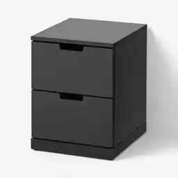 IKEA Nordli Kommode med 2 skuffer, antrasitt, 40x54 cm tilbud
