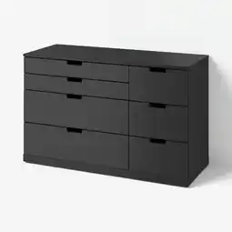 IKEA Nordli Kommode med 7 skuffer, antrasitt, 120x76 cm tilbud