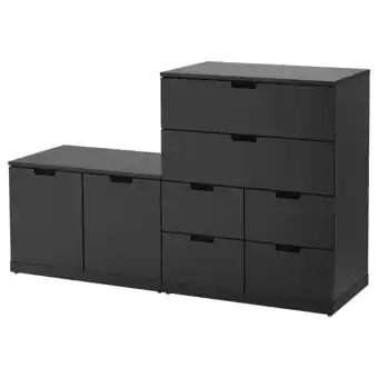 IKEA Nordli Kommode med 8 skuffer, antrasitt, 160x99 cm tilbud