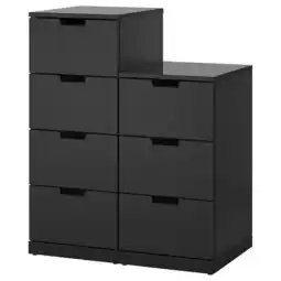 IKEA Nordli Kommode med 7 skuffer, antrasitt, 80x99 cm tilbud