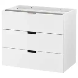 IKEA Nordli Modulkommode med 3 skuffer, hvit, 80x68 cm tilbud