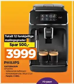 POWER PHILIPS KAFFEMASKIN tilbud