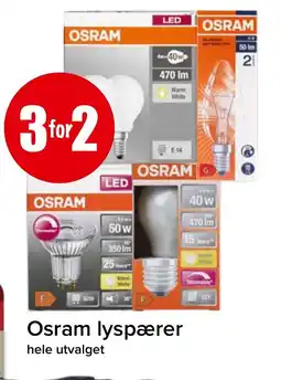 Eurospar Osram lyspærer tilbud