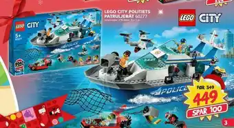 Extra Leker Lego city politiets patruljebåt tilbud