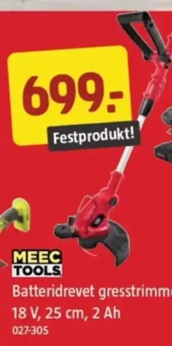 Jula Batteridrevet gresstrimmer tilbud