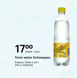 Storcash Tonic water Schweppes tilbud