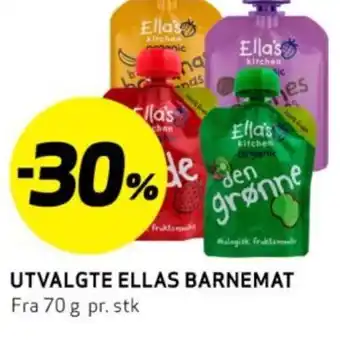 Bunnpris UTVALGTE ELLAS BARNEMAT tilbud