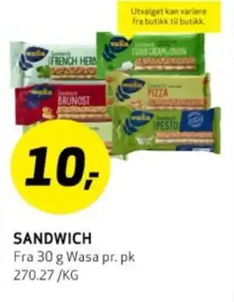 Bunnpris SANDWICH tilbud