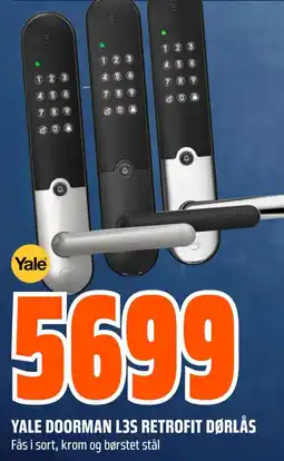 Obs Bygg YALE DOORMAN L3S RETROFIT DØRLÅS tilbud