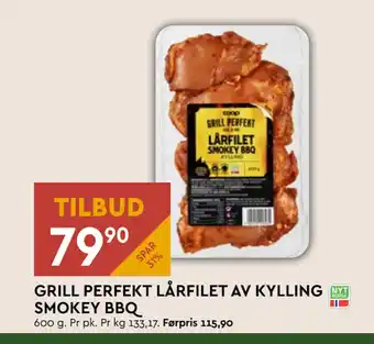 Coop Mega GRILL PERFEKT LÅRFILET AV KYLLING SMOKEY BBQ tilbud