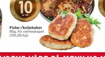 Meny Fiske-/koljekaker tilbud