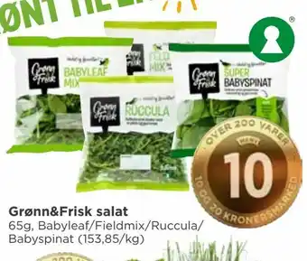 Meny Grønn&Frisk salat tilbud