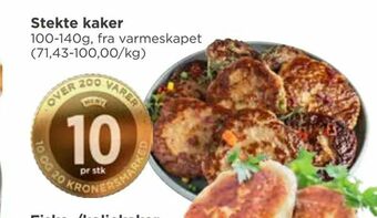 Meny Stekte kaker tilbud