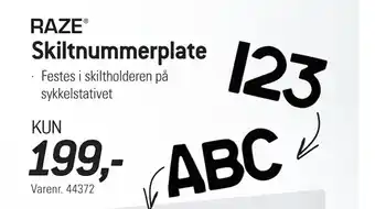Thansen Skiltnummerplate tilbud