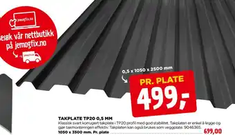 jem & fix TAKPLATE TP20 0,5 MM tilbud