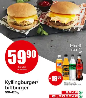 Spar Kyllingburger/ biffburger tilbud