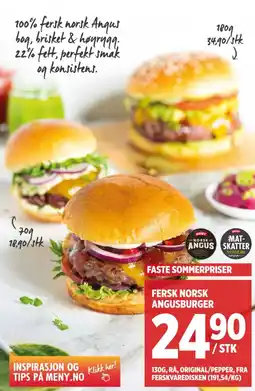 Meny FERSK NORSK ANGUSBURGER tilbud