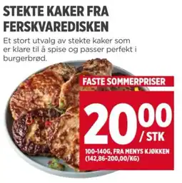 Meny STEKTE KAKER FRA FERSKVAREDISKEN tilbud