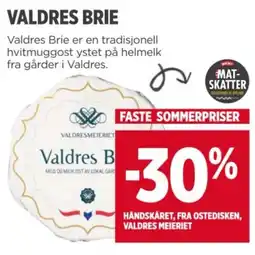 Meny VALDRES BRIE tilbud