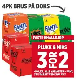 Meny 4PK BRUS PÅ BOKS tilbud