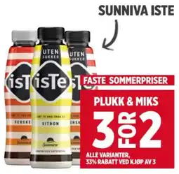 Meny SUNNIVA ISTE tilbud